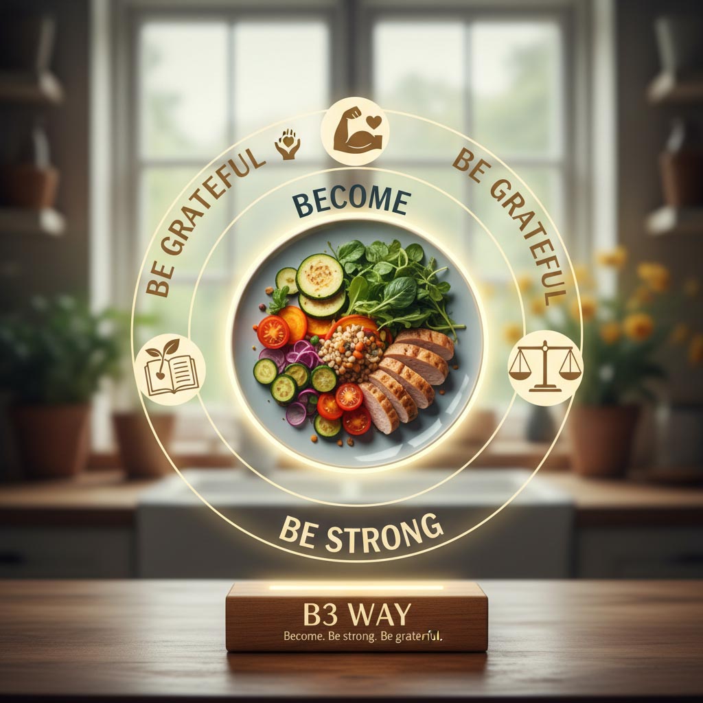 Mindful eating awareness concept – B3 Way framework